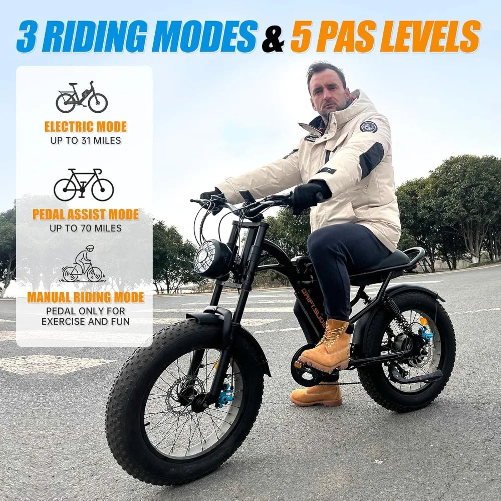 Drift Slide 1500W Peak Power Electric Bike