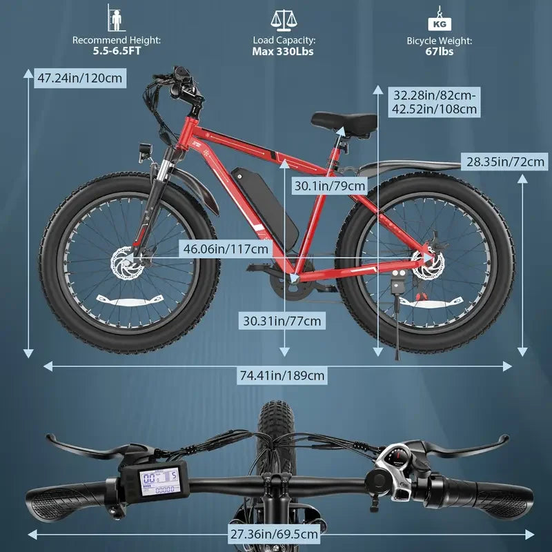 500W Motor 7-Speed Electric Bike
