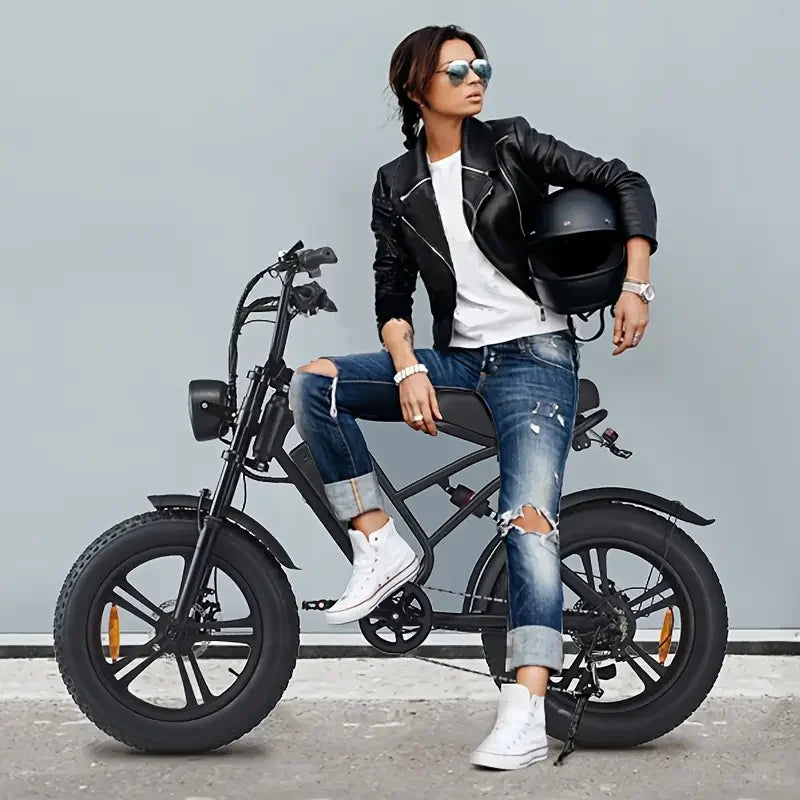 48V/18AH Battery 700W Motor, 20" Fat Tire Electric Bike