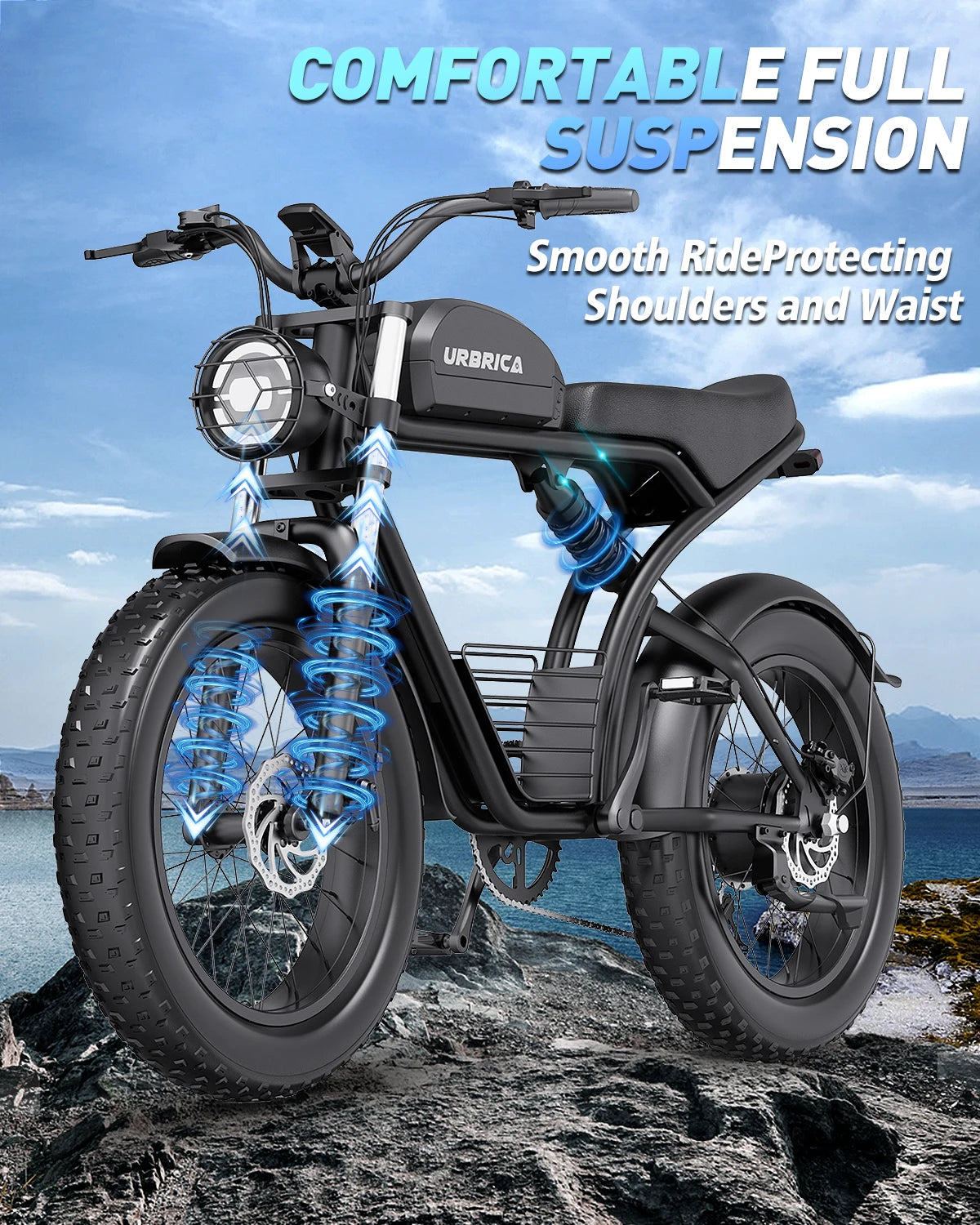 20" Fat Tire Dirt Bike Shamano 7-Speed Electric Bike