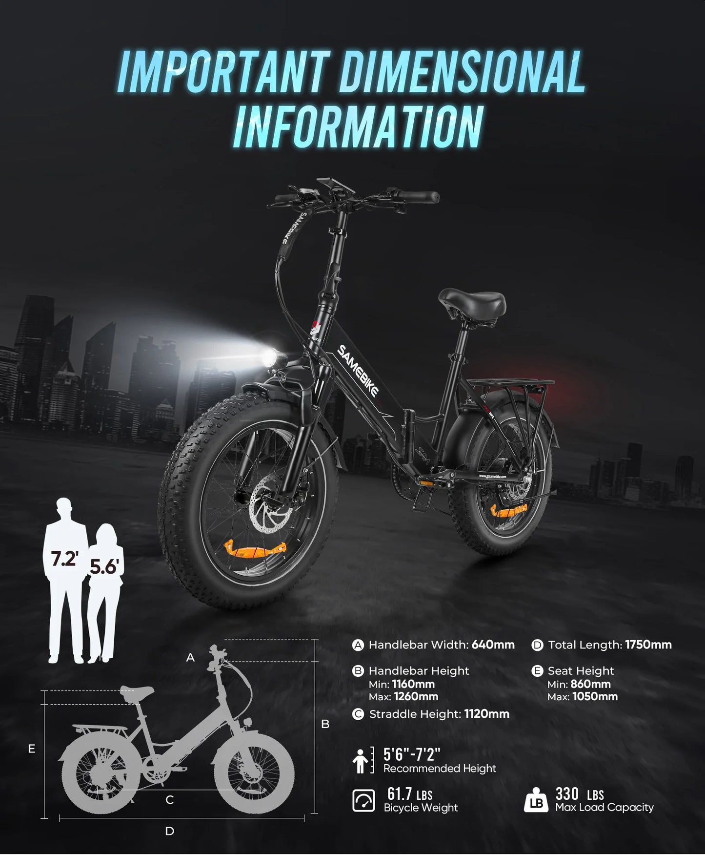 SAMEBIKE LOTDM200-II Electric Bike