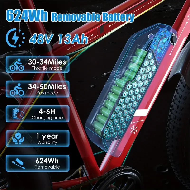 500W Motor 7-Speed Electric Bike