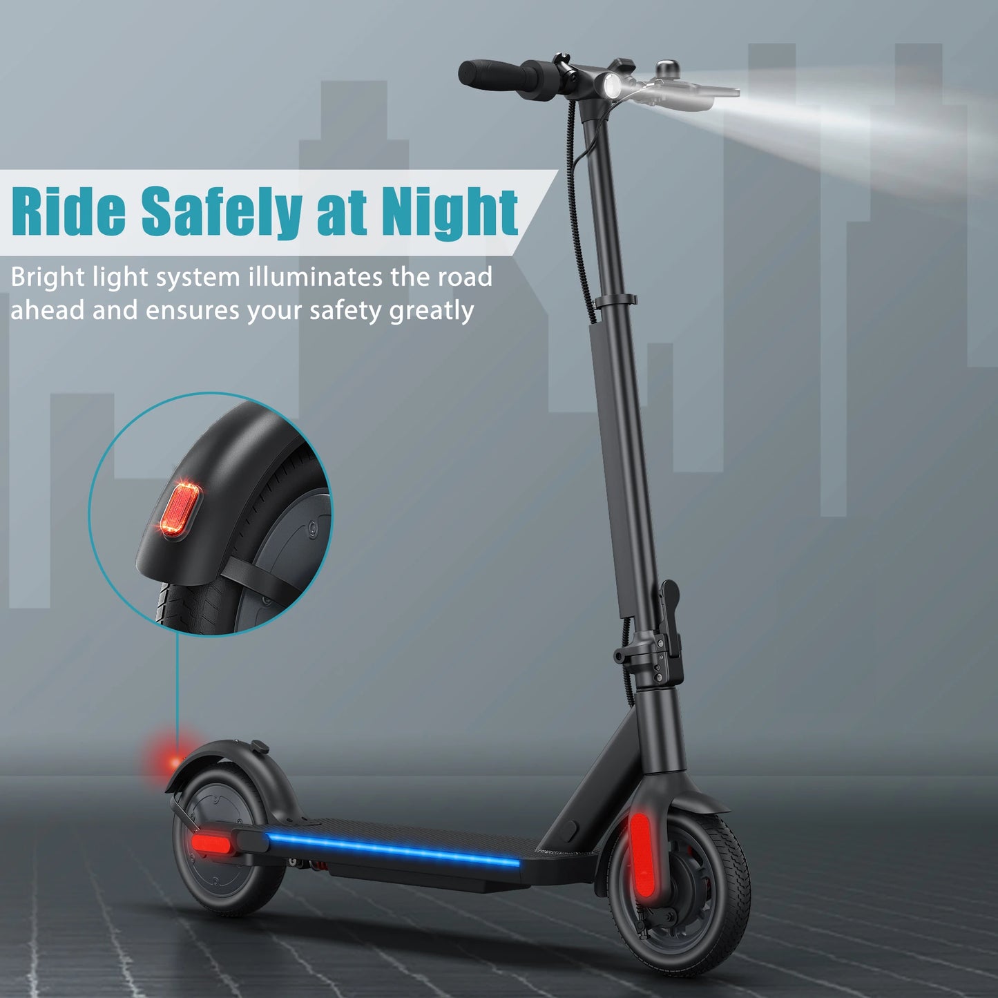 20 Mile Range 20 MPH Fast Folding Electric Scooter