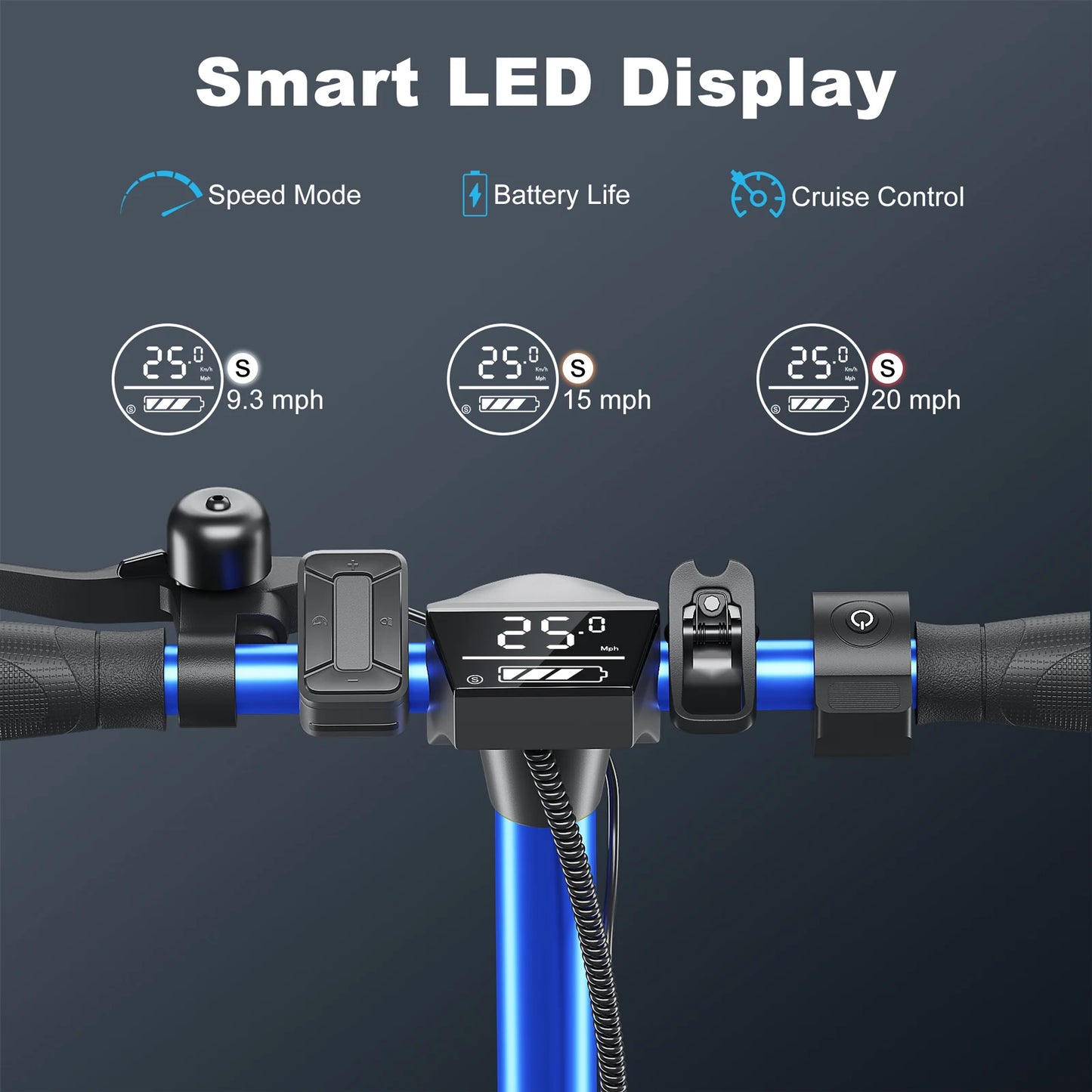 20 Mile Range 20 MPH Fast Folding Electric Scooter