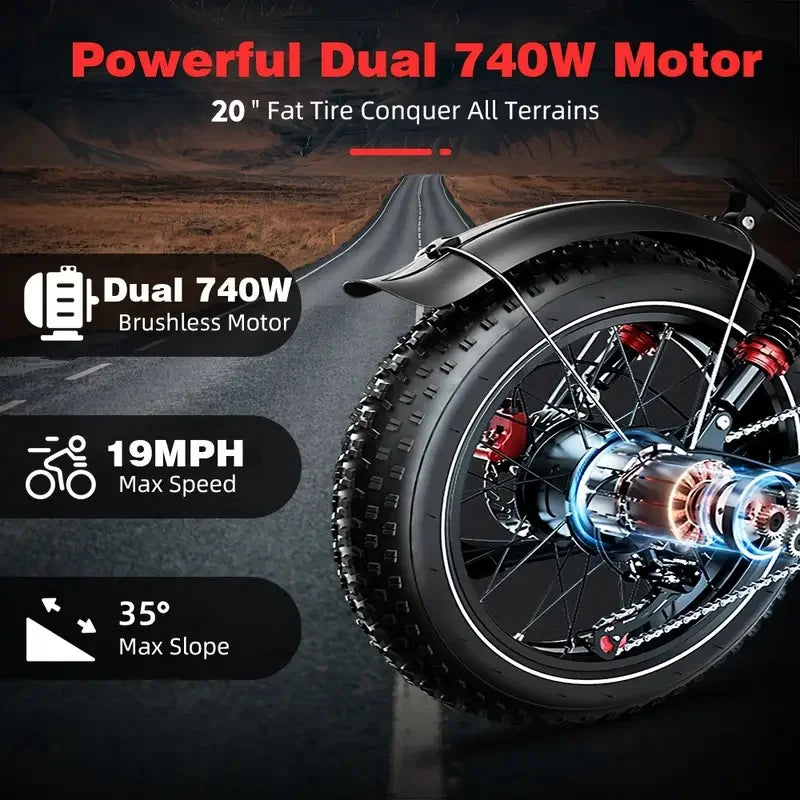 Electric Mountain Bike - Up To 44Miles 19MPH